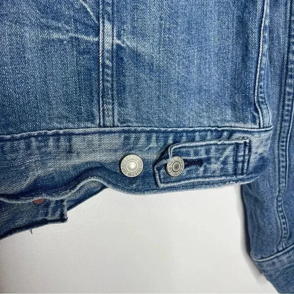 Levi's Blue Denim Button Trucker Jean Jacket Size Small - Picture 3 of 12